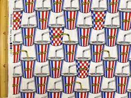 my piece of fabric ポップなドリンクのブロードプリント_拡大イメージ