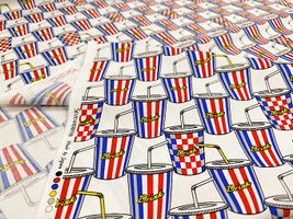 my piece of fabric ポップなドリンクのブロードプリント_拡大イメージ