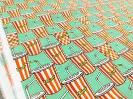 my piece of fabric ポップなドリンクのブロードプリント_拡大イメージ
