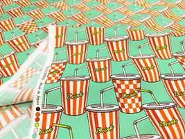 my piece of fabric ポップなドリンクのブロードプリント_拡大イメージ