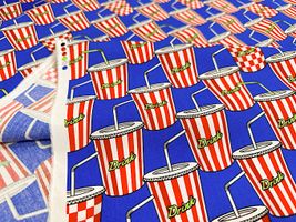 my piece of fabric ポップなドリンクのブロードプリント_拡大イメージ