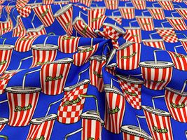 my piece of fabric ポップなドリンクのブロードプリント_拡大イメージ