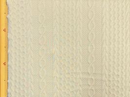 アラン風ロービングジャカードニット薄ベージュ