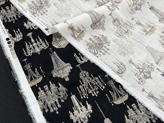 上品なシャンデリアの60ローンプリント