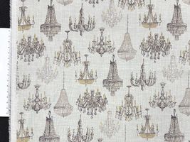上品なシャンデリアの60ローンプリントアイボリー系