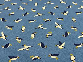 my piece of fabric デニム鳥オックスプリント「パフィン」_拡大イメージ