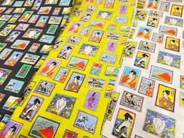 my piece of fabric 60ローンプリント「浮世絵美術館」_拡大イメージ