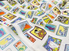 my piece of fabric 60ローンプリント「浮世絵美術館」_拡大イメージ