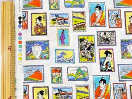 my piece of fabric 60ローンプリント「浮世絵美術館」_拡大イメージ