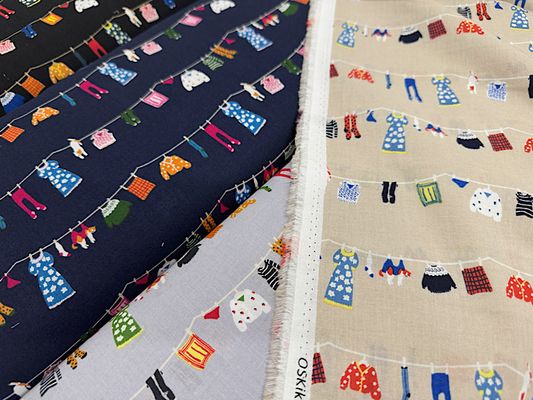 my piece of fabric 60ローンプリント「せんたくびより」