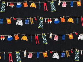 my piece of fabric 60ローンプリント「せんたくびより」_拡大イメージ