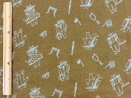 通販限定・トビマツショウイチロウ 猫の綿麻刺しゅうマスタード