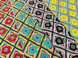 コットンこばやし 綿麻キャンバスプリント「ヒシガタ・ダマスク」_拡大イメージ