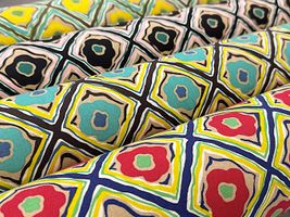 コットンこばやし 綿麻キャンバスプリント「ヒシガタ・ダマスク」_拡大イメージ