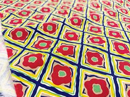 コットンこばやし 綿麻キャンバスプリント「ヒシガタ・ダマスク」_拡大イメージ