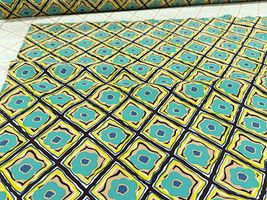 コットンこばやし 綿麻キャンバスプリント「ヒシガタ・ダマスク」_拡大イメージ