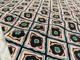 コットンこばやし 綿麻キャンバスプリント「ヒシガタ・ダマスク」_拡大イメージ