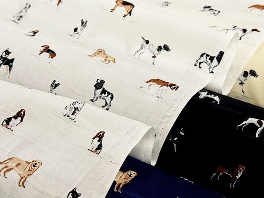 コッカファブリック 60ローンプリント「イヌ図鑑」
