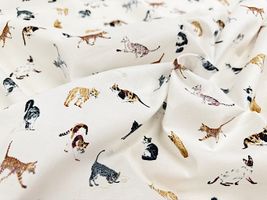 コッカファブリック 60ローンプリント「ネコ図鑑」_拡大イメージ