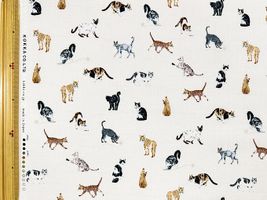 コッカファブリック 60ローンプリント「ネコ図鑑」_拡大イメージ