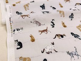 コッカファブリック 60ローンプリント「ネコ図鑑」_拡大イメージ
