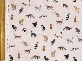 コッカファブリック 60ローンプリント「ネコ図鑑」_拡大イメージ