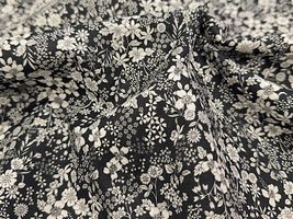 コッカファブリック 60ローンプリント「クラシック・フラワー」ブラック