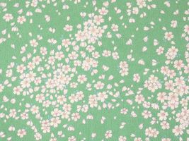 【現品限り特価】京都生まれの桜吹雪ちりめんプリントグリーン