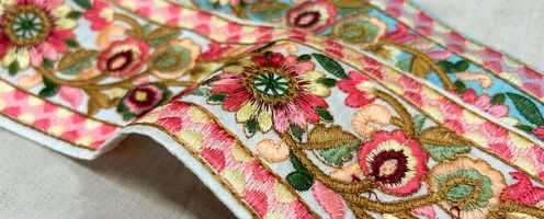 ハンドメイドに彩りを添える、インド製刺繡リボン