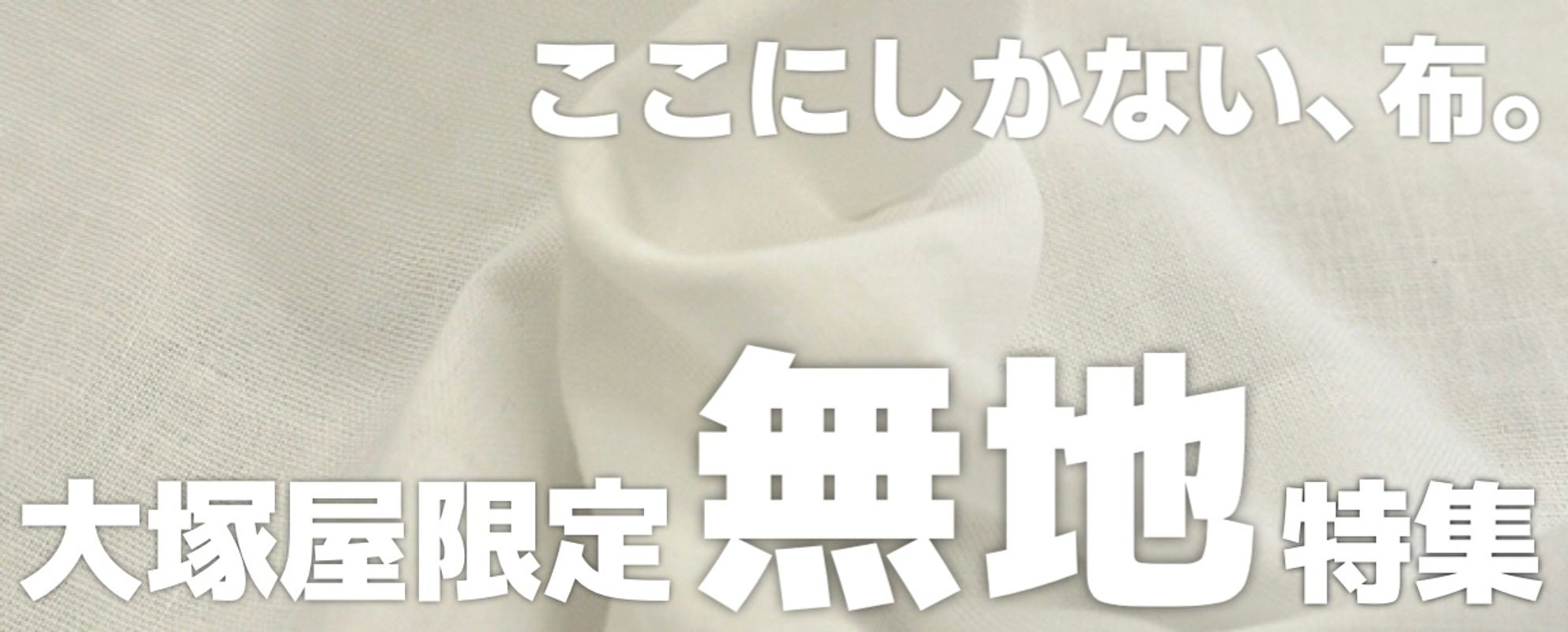 ここにしかない、布。大塚屋限定！オリジナル「無地」特集